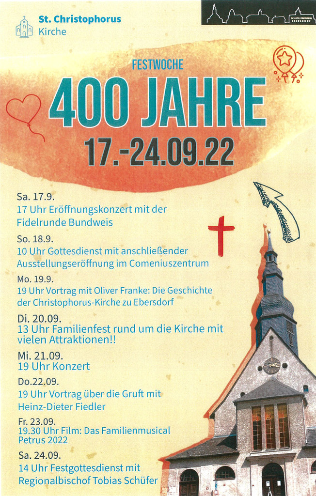400 Jahre St. Christophorus Kirche Ebersdorf