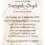 Einladung zur Orgelweihe  Kirchgemeinde Gössitz